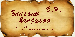 Budisav Manjulov vizit kartica